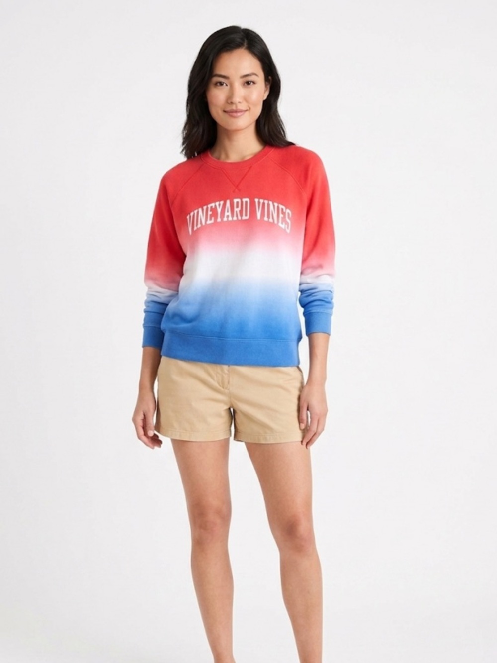 Vineyard Vines Americana Dip-Dye Surf Terry Crewneck Sweatshirt